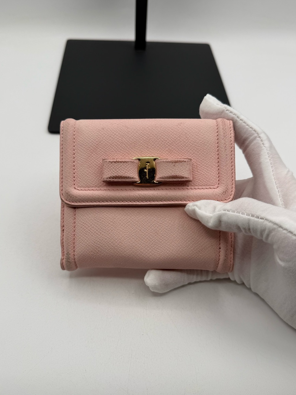 Salvatore Ferragamo Pebbled Leather Wallet